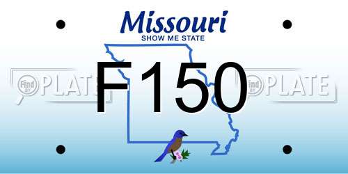F150 Missouri License Plate