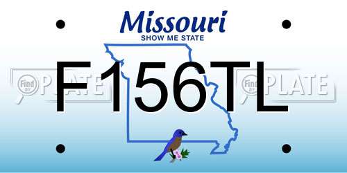 F156TL Missouri License Plate