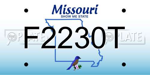 F2230T Missouri License Plate