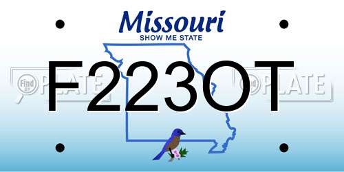 F223OT Missouri License Plate