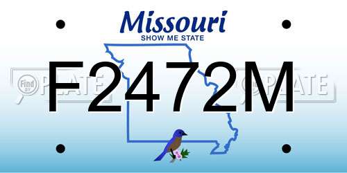 F2472M Missouri License Plate