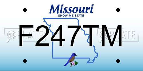 F247TM Missouri License Plate