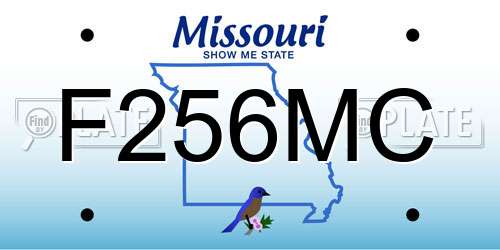 F256MC Missouri License Plate