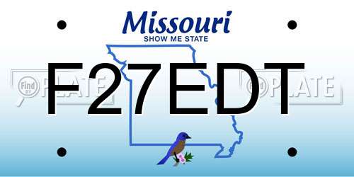 F27EDT Missouri License Plate