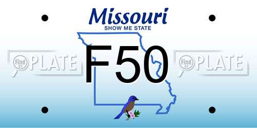 F50 Missouri License Plate