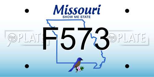 F573 Missouri License Plate