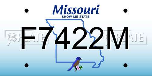 F7422M Missouri License Plate