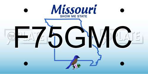 F75GMC Missouri License Plate