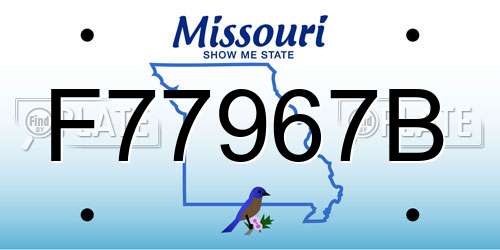 F77967B Missouri License Plate