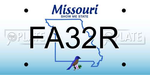 FA32R Missouri License Plate