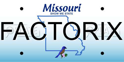 FACTORIX Missouri License Plate