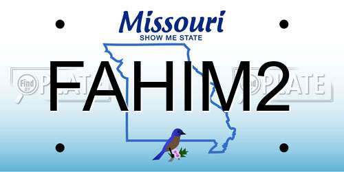 FAHIM2 Missouri License Plate