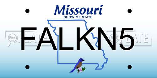 FALKN5 Missouri License Plate