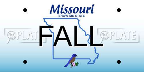 FALL Missouri License Plate