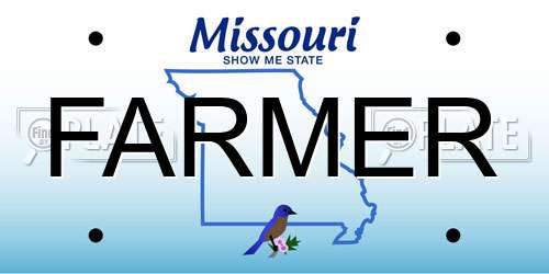FARMER Missouri License Plate
