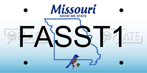 FASST1 Missouri License Plate