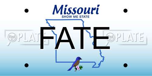 FATE Missouri License Plate