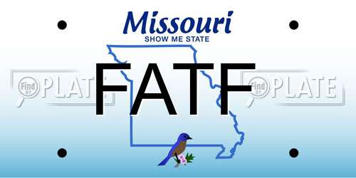 FATF Missouri License Plate