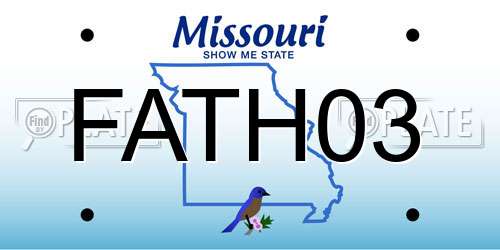 FATH03 Missouri License Plate