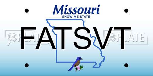 FATSVT Missouri License Plate