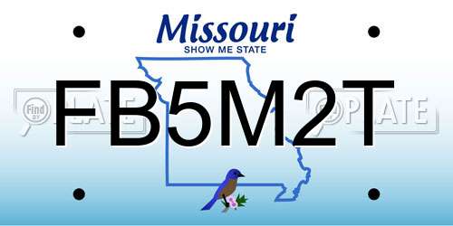 FB5M2T Missouri License Plate