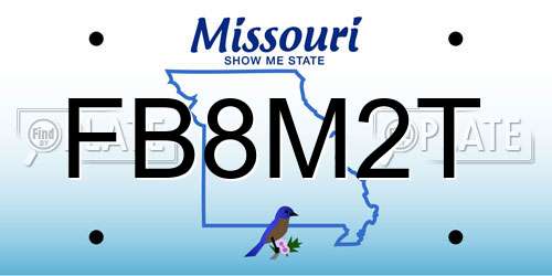 FB8M2T Missouri License Plate