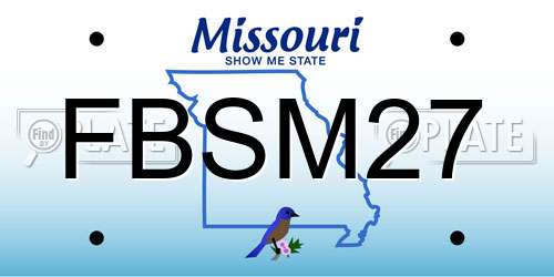 FBSM27 Missouri License Plate