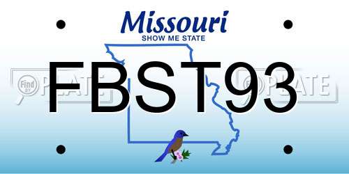 FBST93 Missouri License Plate