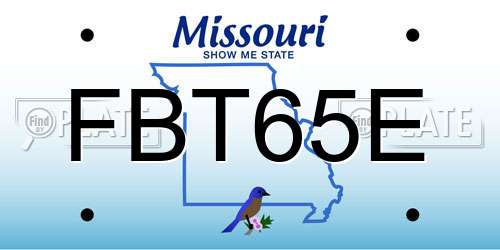 FBT65E Missouri License Plate