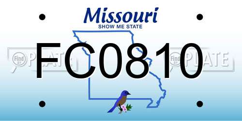 FC0810 Missouri License Plate