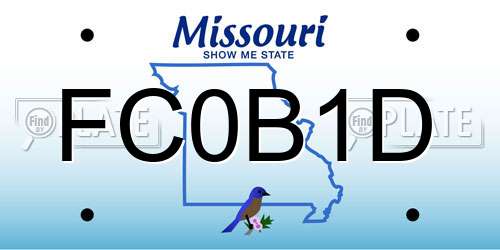 FC0B1D Missouri License Plate