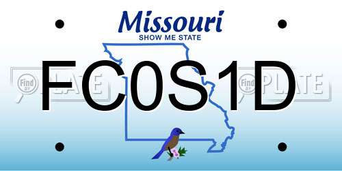 FC0S1D Missouri License Plate
