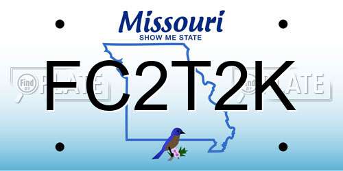 FC2T2K Missouri License Plate