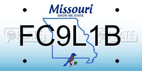 FC9L1B Missouri License Plate