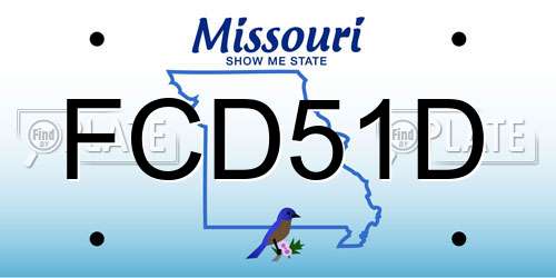 FCD51D Missouri License Plate