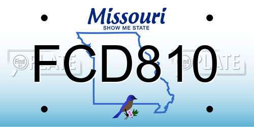 FCD810 Missouri License Plate