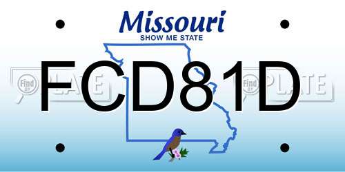 FCD81D Missouri License Plate