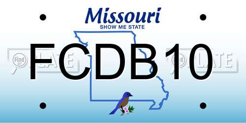 FCDB10 Missouri License Plate