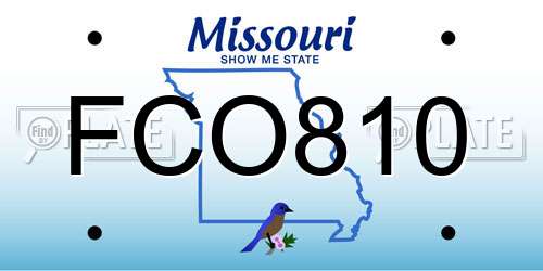 FCO810 Missouri License Plate