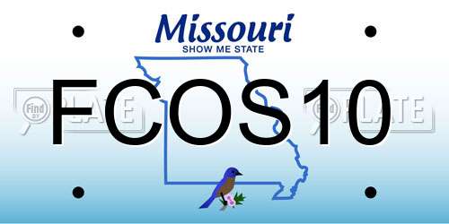 FCOS10 Missouri License Plate