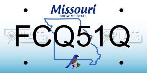 FCQ51Q Missouri License Plate