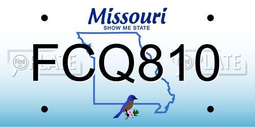FCQ810 Missouri License Plate