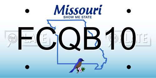 FCQB10 Missouri License Plate