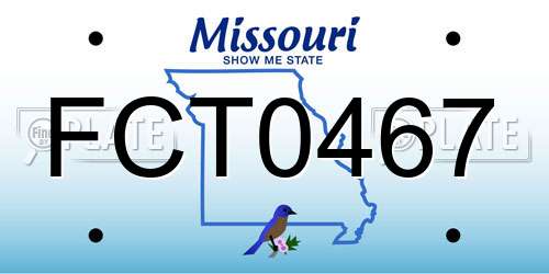 FCT0467 Missouri License Plate