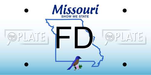 FD Missouri License Plate