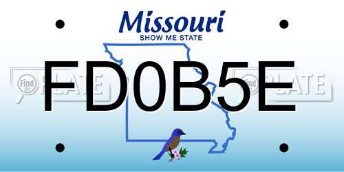 FD0B5E Missouri License Plate