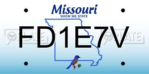 FD1E7V Missouri License Plate