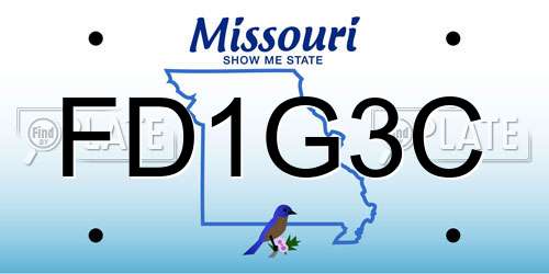 FD1G3C Missouri License Plate