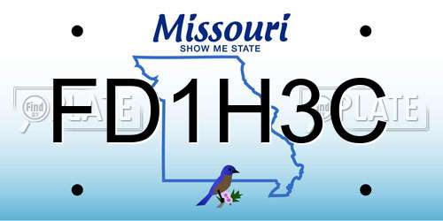 FD1H3C Missouri License Plate