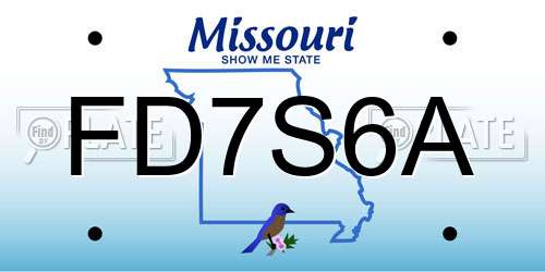 FD7S6A Missouri License Plate